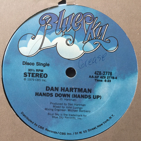 Dan Hartman : Hands Down (12", Single)