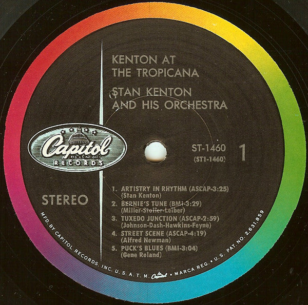 Stan Kenton : Kenton Live From The Las Vegas Tropicana (LP, Album)