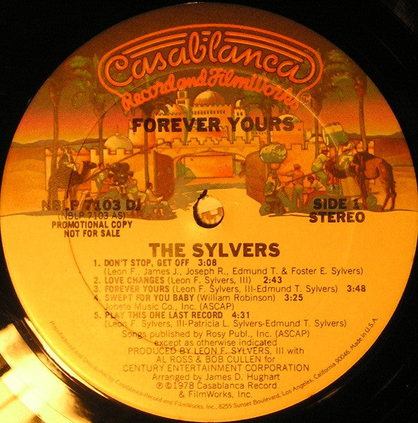 The Sylvers : Forever Yours (LP, Album, Promo)