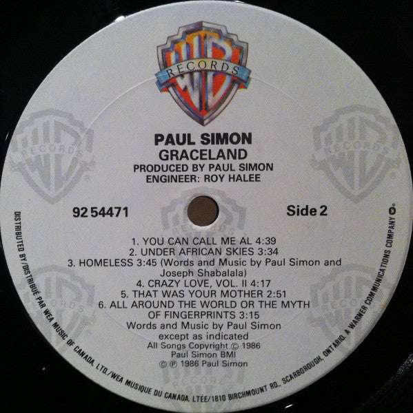 Paul Simon : Graceland (LP, Album)