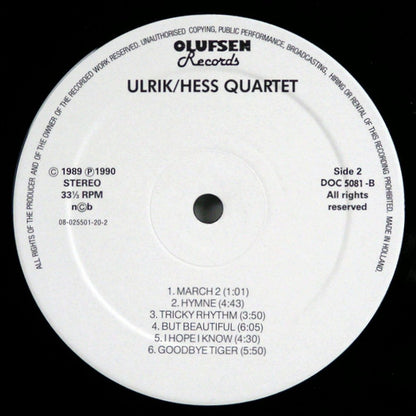 Ulrik/Hess Quartet : Ulrik/Hess Quartet (LP, Album)