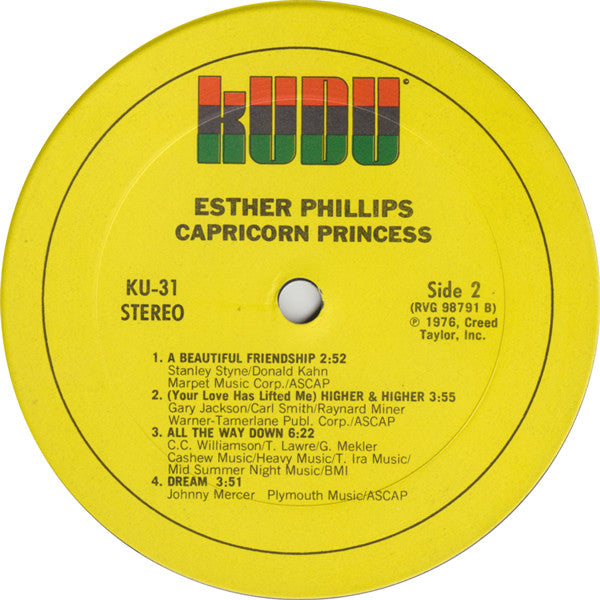 Esther Phillips : Capricorn Princess (LP, Album)