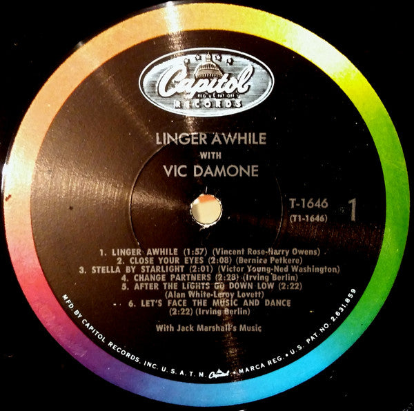 Vic Damone : Linger Awhile (LP, Mono)