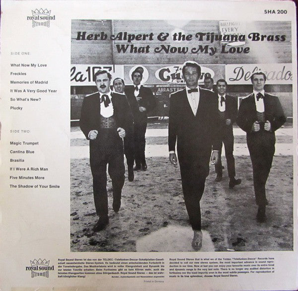 Herb Alpert & The Tijuana Brass : What Now My Love (LP, Album)