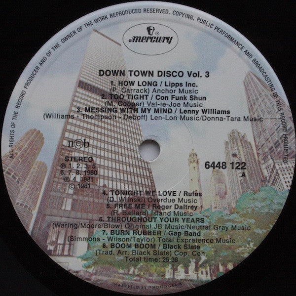 Various : Down Town Disco Vol. 3 (LP, Comp, Mixed)