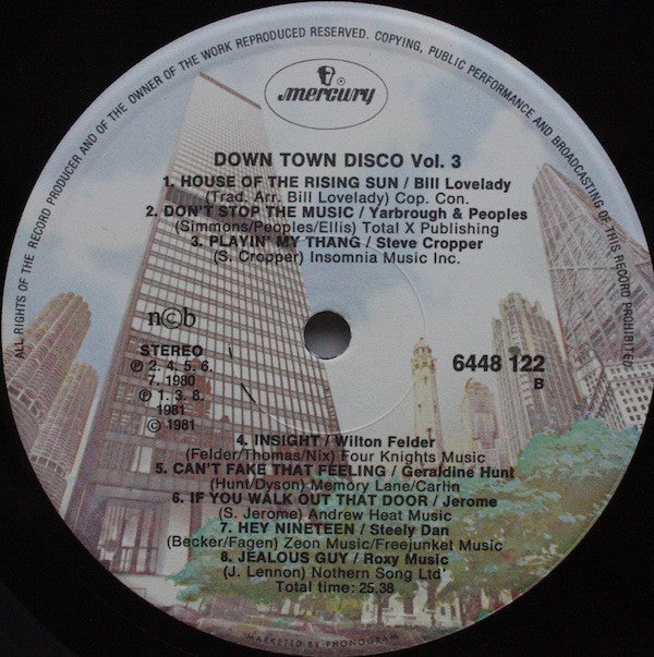 Various : Down Town Disco Vol. 3 (LP, Comp, Mixed)