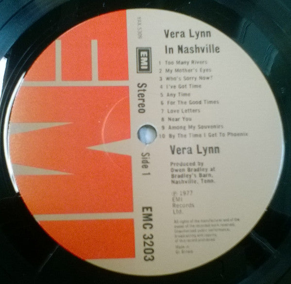 Vera Lynn : Vera Lynn In Nashville (LP, Album)