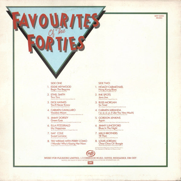 Various : Favourites Of The Forties (LP, Comp, Mono)