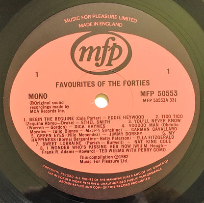 Various : Favourites Of The Forties (LP, Comp, Mono)