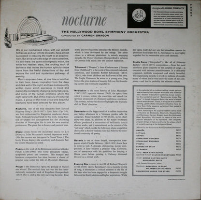 The Hollywood Bowl Symphony Orchestra Conducted By Carmen Dragon : Nocturne (LP, Album)