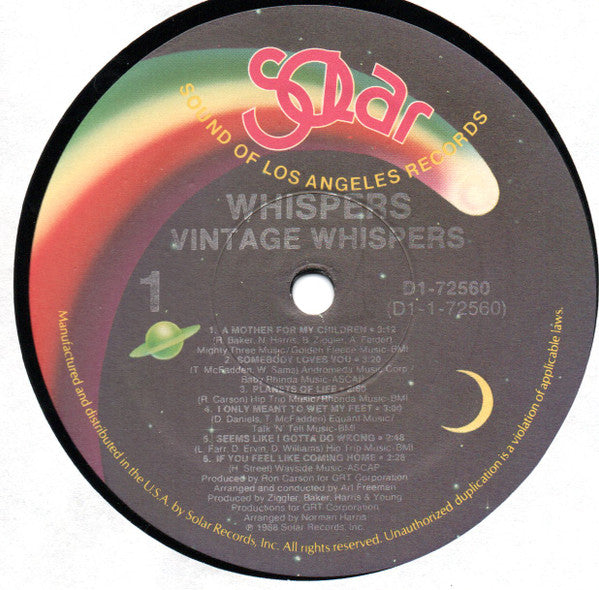 The Whispers : Vintage Whispers (LP, Comp)