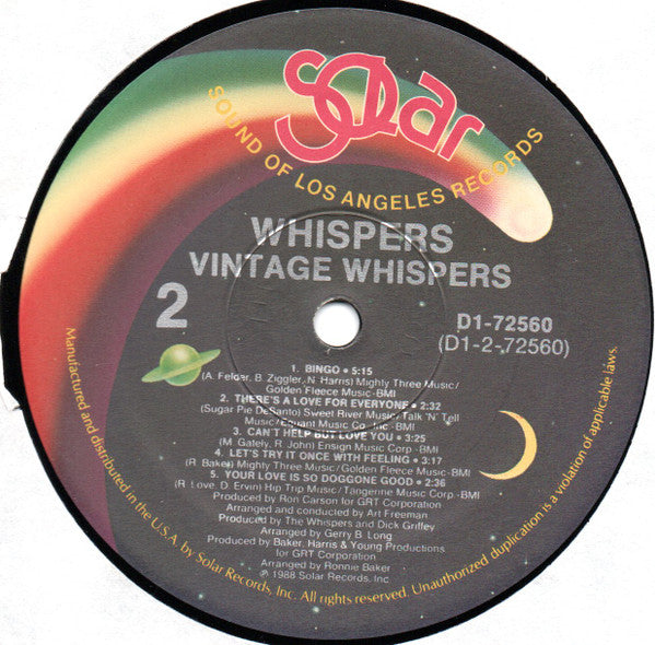 The Whispers : Vintage Whispers (LP, Comp)