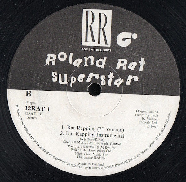 Roland Rat Superstar : Rat Rapping (12")