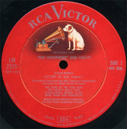 Richard Rodgers / Robert Russell Bennett / RCA Victor Symphony Orchestra : Victory At Sea Volume 1 (LP, Album, Mono)