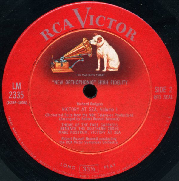 Richard Rodgers / Robert Russell Bennett / RCA Victor Symphony Orchestra : Victory At Sea Volume 1 (LP, Album, Mono)