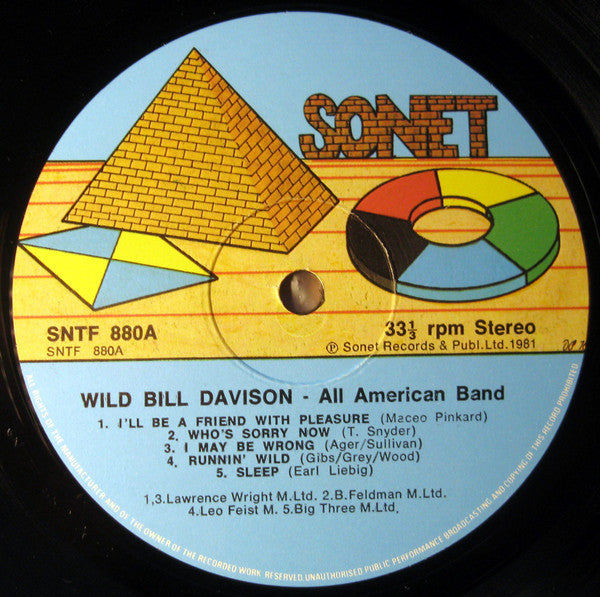 Wild Bill Davison : All American Band (LP, Album)