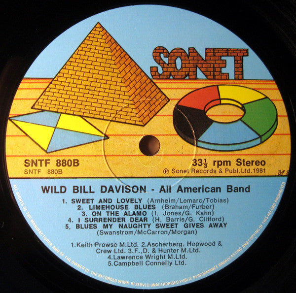 Wild Bill Davison : All American Band (LP, Album)