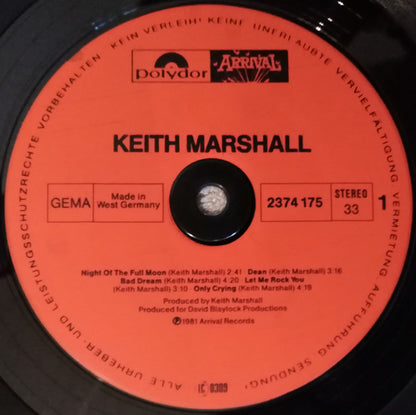 Keith Marshall : Keith Marshall (LP, Album)