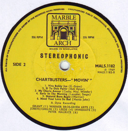 The Chartbusters : Movin' (LP, Comp)