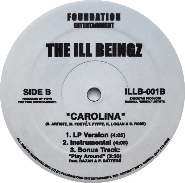 Ill Beingz : Milkshake / Carolina (12")