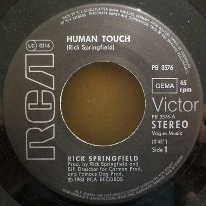 Rick Springfield : Human Touch (7", Single)