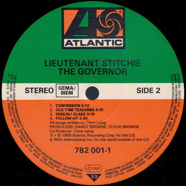 Lieutenant Stitchie : The Governor (LP, Album)