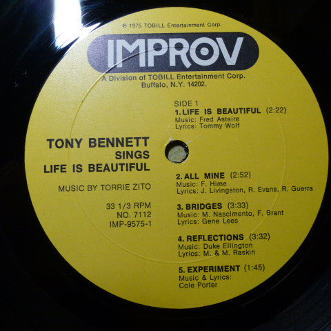 Tony Bennett : Tony Bennett Sings... "Life Is Beautiful" (LP, Album)