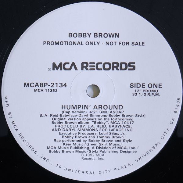 Bobby Brown : Humpin' Around (12", Single, Promo)