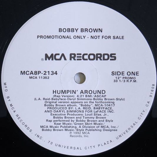 Bobby Brown : Humpin' Around (12", Single, Promo)