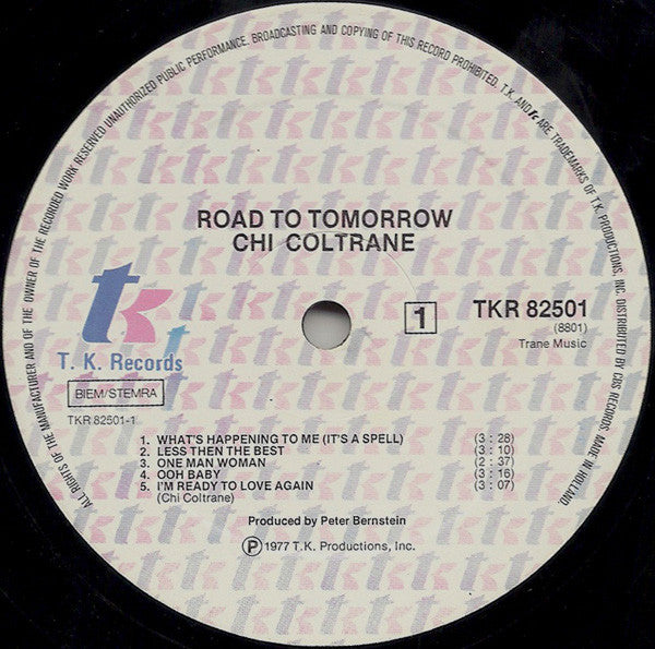 Chi Coltrane : Road To Tomorrow (LP, Album)