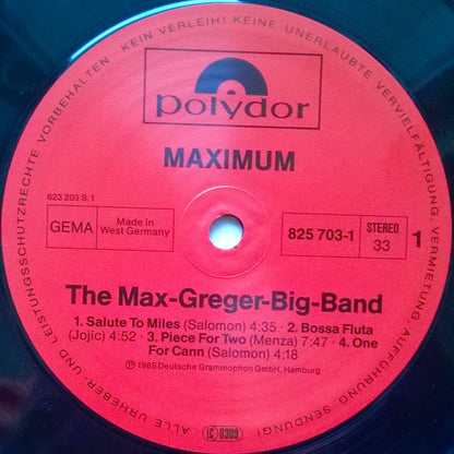 The Max Greger Big Band : Maximum (LP, Album, RE)