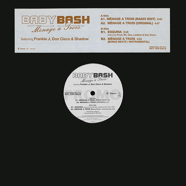 Baby Bash : Mènage A Trois (12", Promo)