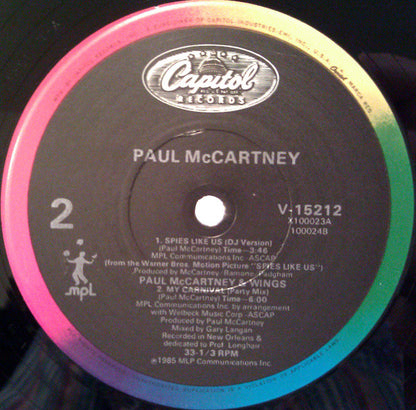 Paul McCartney : Spies Like Us (12", Single, M/Print)