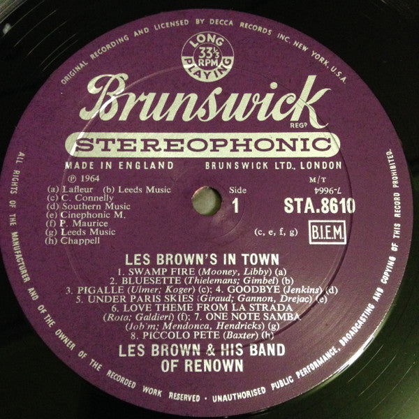 Les Brown And His Band Of Renown : Les Brown's In Town! (16 Great Dance Arrangements) (LP)