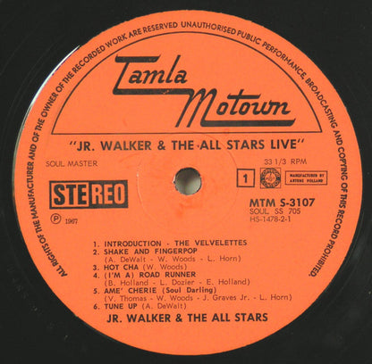 Junior Walker & The All Stars : Jr. Walker & The All Stars "Live" (LP, Album, Fli)