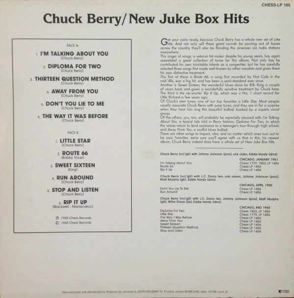 Chuck Berry : New Juke Box Hits (LP, Album, RE)