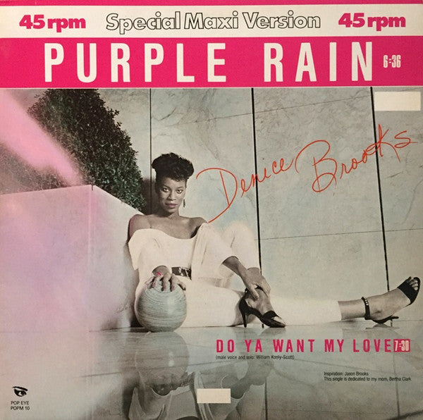 Denice Brooks : Purple Rain (12", Maxi)