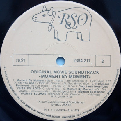 Various : Moment By Moment Original Movie Soundtrack (LP, Album)