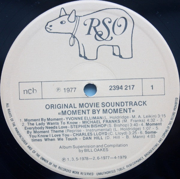 Various : Moment By Moment Original Movie Soundtrack (LP, Album)