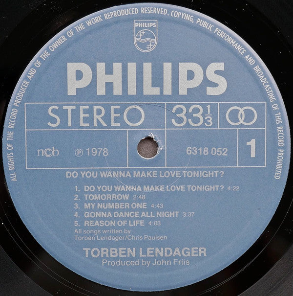 Torben Lendager : Do You Wanna Make Love Tonight? (LP, Album)