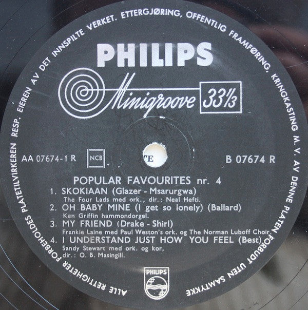 Various : Popular Favourites No. 4 (10", Comp)