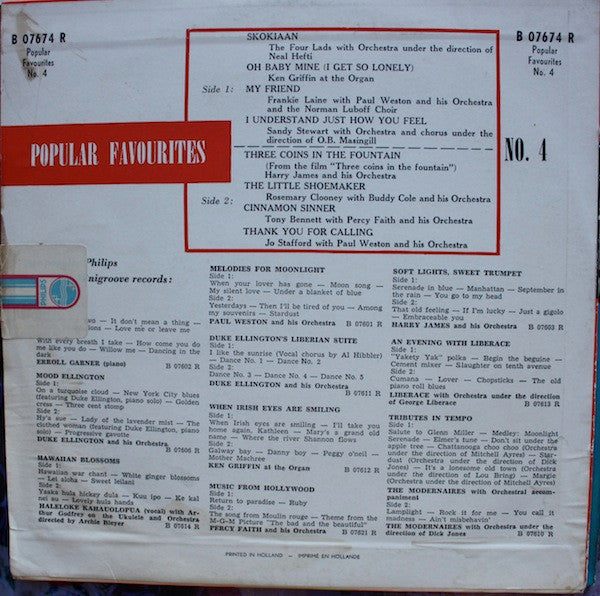 Various : Popular Favourites No. 4 (10", Comp)