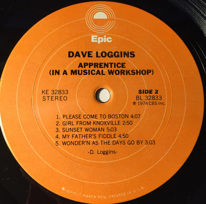 Dave Loggins : Apprentice (In A Musical Workshop) (LP, Album, Pit)