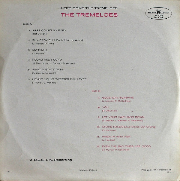 The Tremeloes : Here Come The Tremeloes (LP, Album, RP)