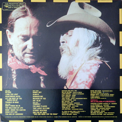 Willie Nelson And Leon Russell : One For The Road (2xLP, Album, Promo, Gat)