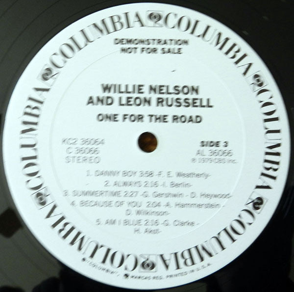 Willie Nelson And Leon Russell : One For The Road (2xLP, Album, Promo, Gat)