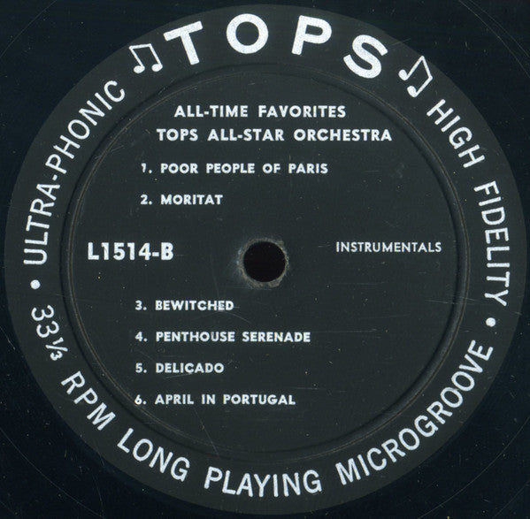 Tops All-Star Orchestra : All-Time Favorites (LP, Mono)