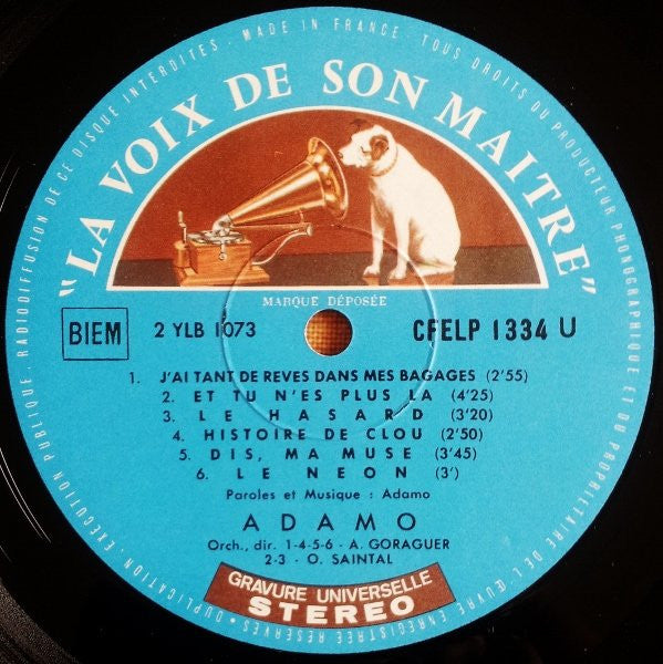 Adamo : Adamo (LP, Album, Gat)