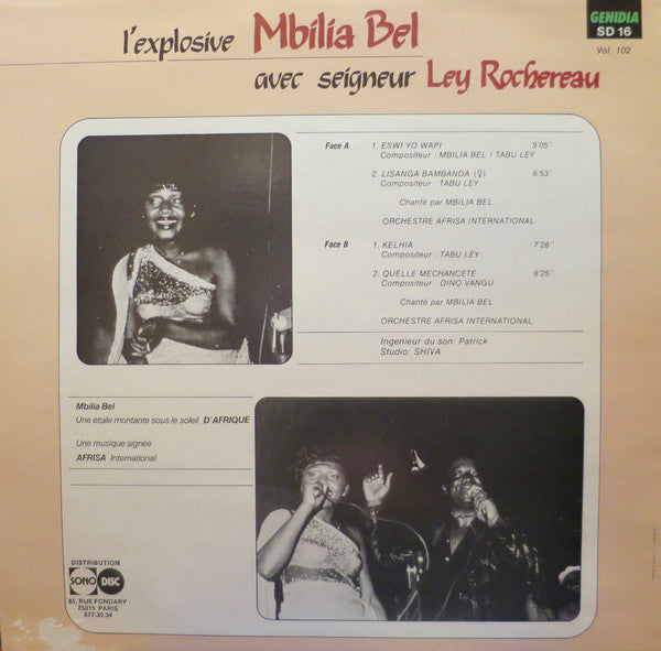 Mbilia Bel Avec Tabu Ley Rochereau Et Orchestre Afrisa L'International : L'Explosive (LP)