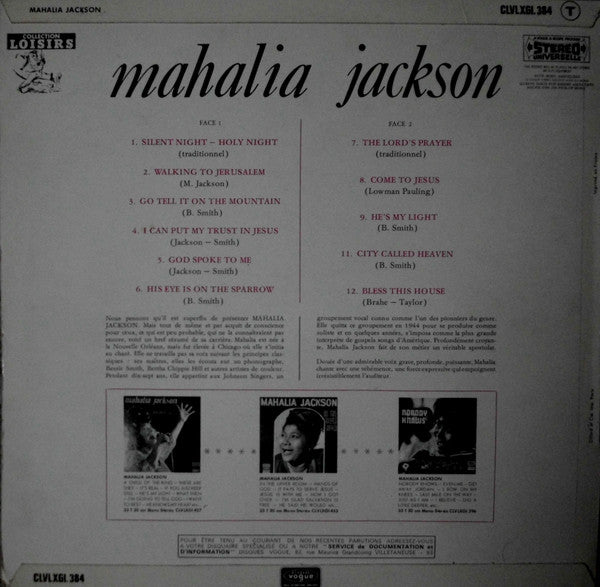 Mahalia Jackson : Silent Night (LP, Comp)